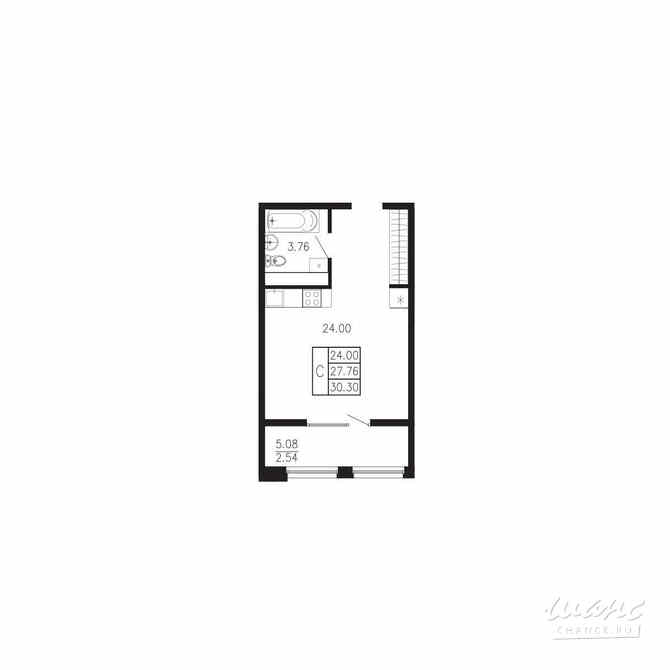 1-к квартира, 30.3 м², этаж 4/9 Крым - изображение 3