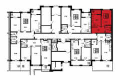 1-к квартира, 38.41 м², этаж 1/9
