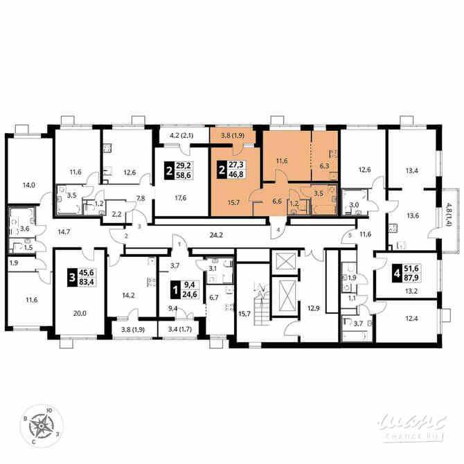 2-к квартира, 46.9 м², этаж 2/24 Люберцы - изображение 4
