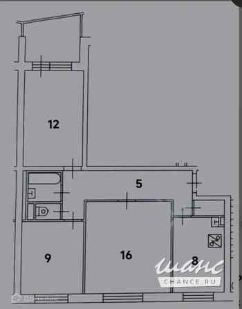 3-к квартира, 58.5 м², этаж 2/9 Москва - изображение 3