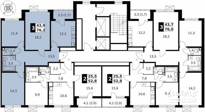 3-к квартира, 76.2 м², этаж 10/13 Москва - изображение 3