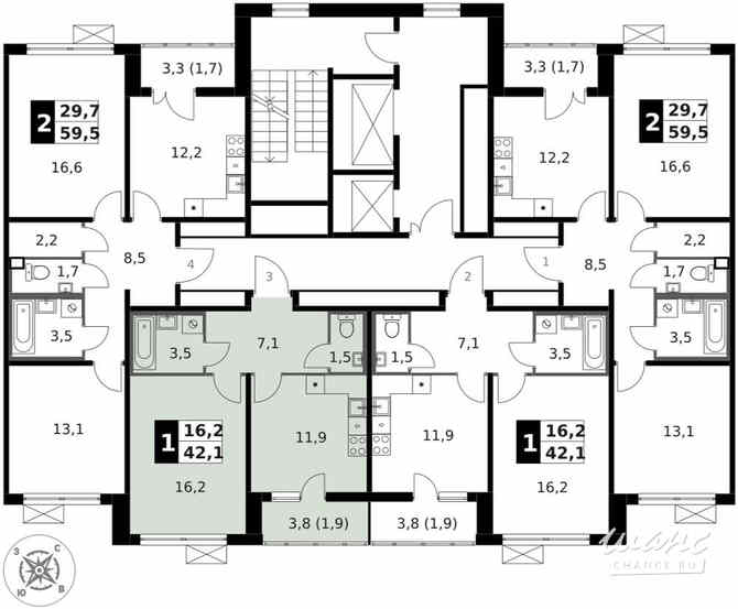 1-к квартира, 42.1 м², этаж 9/13 Москва - изображение 3