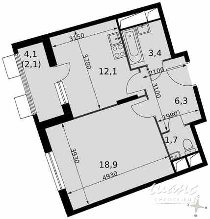 1-к квартира, 44.4 м², этаж 10/16 Москва - изображение 1