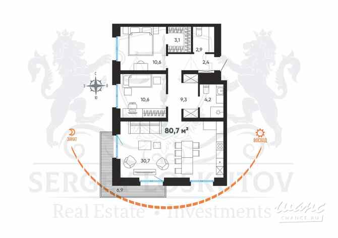 3-к квартира, 81 м², этаж 3/9 Екатеринбург - изображение 5