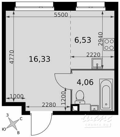 1-к квартира, 26.9 м², этаж 6/15 Москва - изображение 1