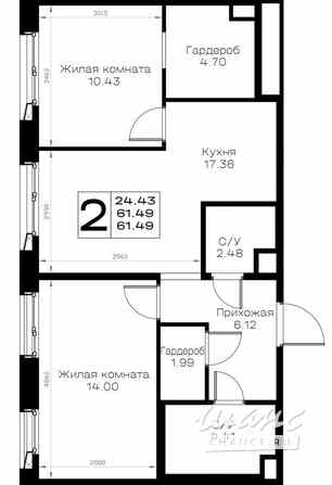 2-к квартира, 61.49 м², этаж 1/8 Всеволожск - изображение 3