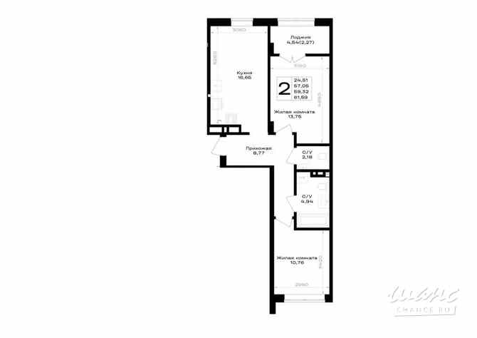 2-к квартира, 59.32 м², этаж 4/7 Гурьевск - изображение 3