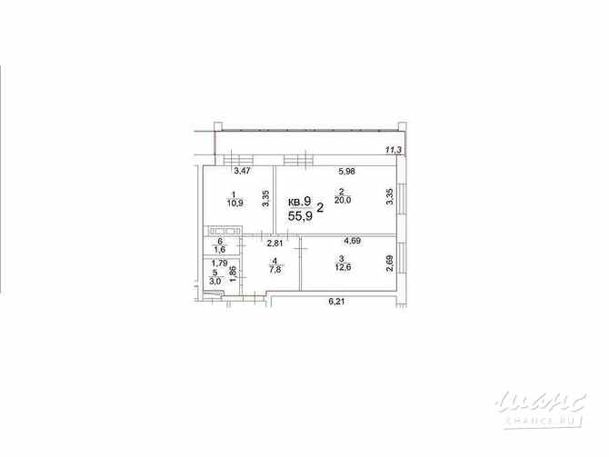 2-к квартира, 55.9 м², этаж 5/24 Томск - изображение 1