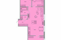 3-к квартира, 71.28 м², этаж 5/20