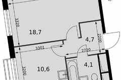 1-к квартира, 38.1 м², этаж 10/16