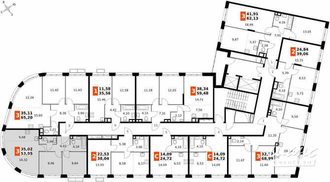 3-к квартира, 54 м², этаж 2/15 Москва - изображение 2