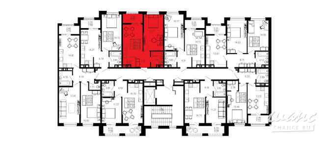 1-к квартира, 42.4 м², этаж 6/9 Крым - изображение 1