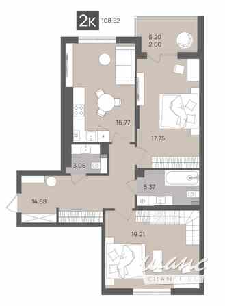 2-к квартира, 79.44 м², этаж 1/5 Светлогорск - изображение 3