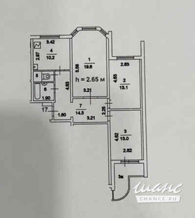 3-к квартира, 76.4 м², этаж 6/17 Москва - изображение 3