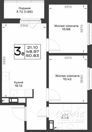 2-к квартира, 50.83 м², этаж 8/23 Всеволожск - изображение 3