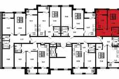 1-к квартира, 38.41 м², этаж 2/9