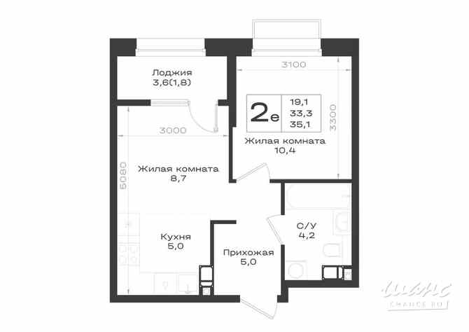 2-к квартира, 35.1 м², этаж 13/18 Аксай - изображение 3
