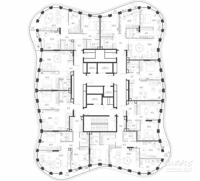 1-к квартира, 42.1 м², этаж 4/20 Москва - изображение 1