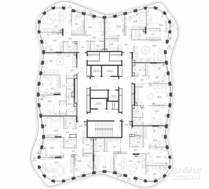 2-к квартира, 64.3 м², этаж 11/20 Москва - изображение 1