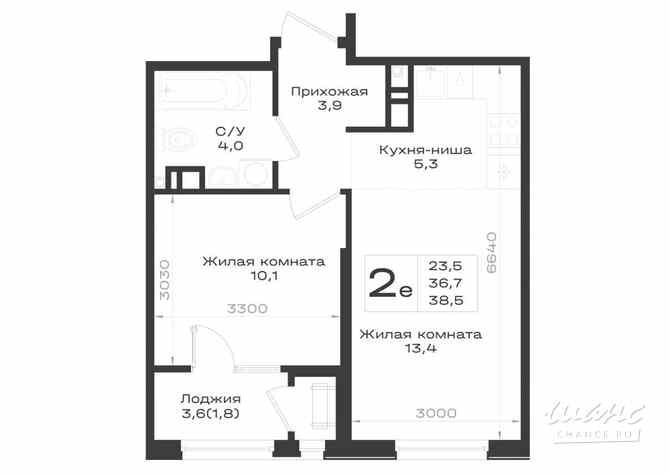 2-к квартира, 38.5 м², этаж 6/14 Железноводск - изображение 3