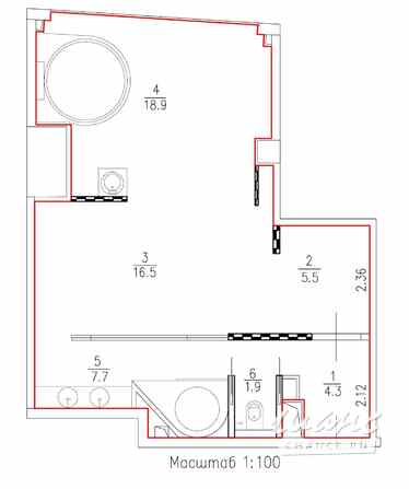 1-к квартира, 54.8 м², этаж 44/71 Москва - изображение 3