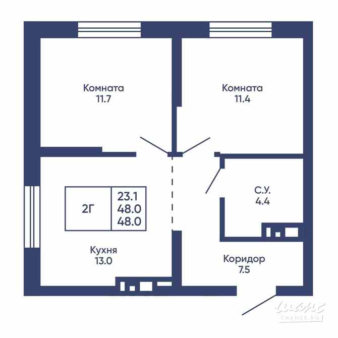 2-к квартира, 48 м², этаж 16/33 Новосибирск - изображение 3