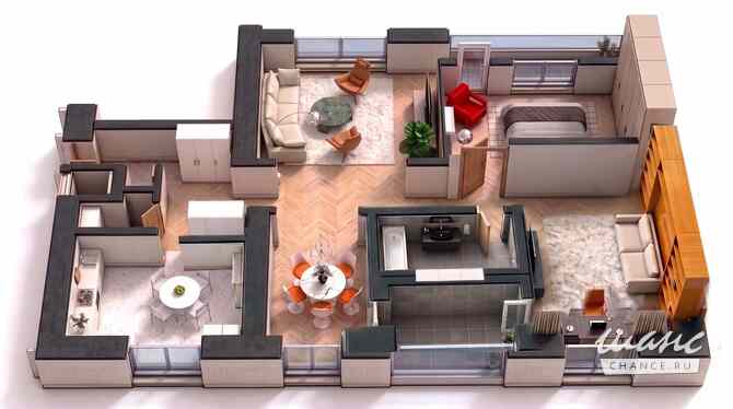 4-к квартира, 126 м², этаж 3/14 Москва - изображение 5