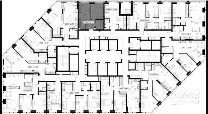 1-к квартира, 37 м², этаж 28/58 Москва - изображение 2
