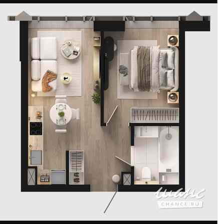 1-к квартира, 37 м², этаж 28/58 Москва - изображение 5