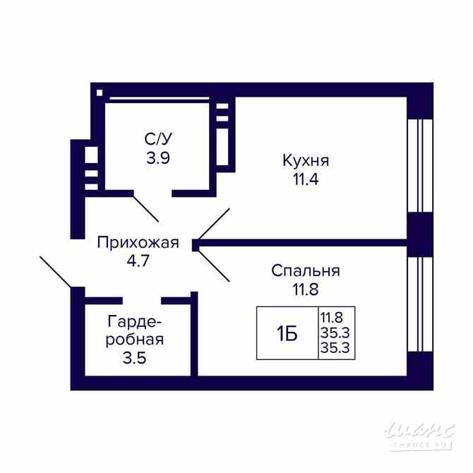 1-к квартира, 35.3 м², этаж 20/20 Новосибирск - изображение 3