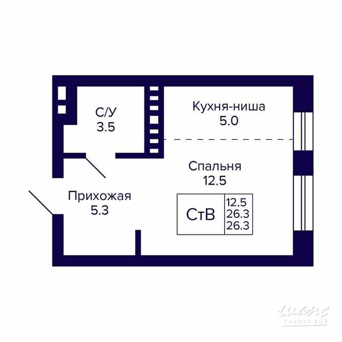 1-к квартира, 26.3 м², этаж 3/20 Новосибирск - изображение 3