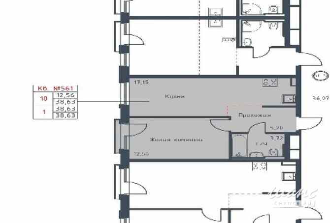 1-к квартира, 38 м², этаж 8/16 Москва - изображение 3