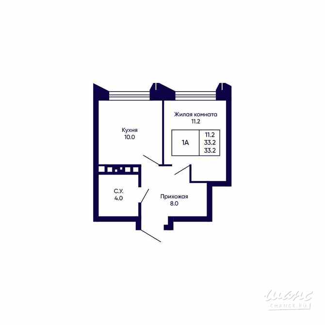 1-к квартира, 33.2 м², этаж 6/23 Новосибирск - изображение 3