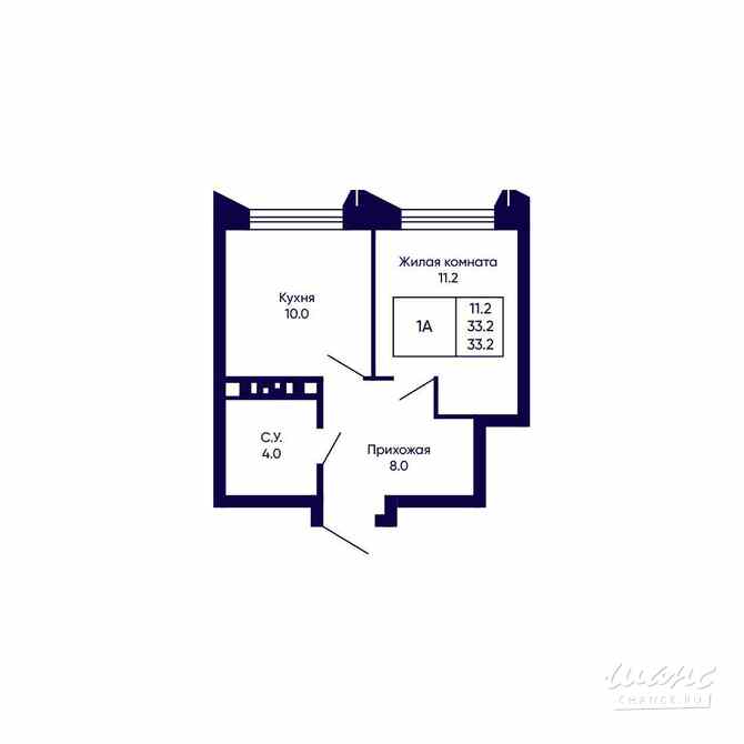 1-к квартира, 33.2 м², этаж 5/23 Новосибирск - изображение 3