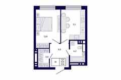 1-к квартира, 37.8 м², этаж 5/23