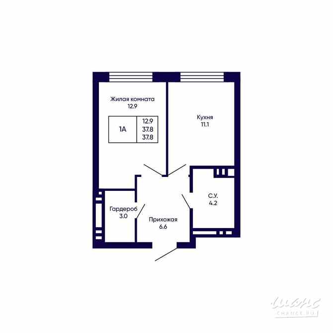 1-к квартира, 37.8 м², этаж 5/23 Новосибирск - изображение 3