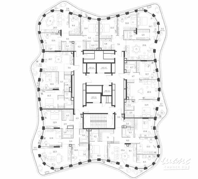 2-к квартира, 66.5 м², этаж 13/20 Москва - изображение 2