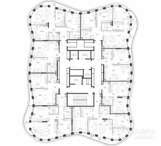 1-к квартира, 43.9 м², этаж 3/20 Москва - изображение 2