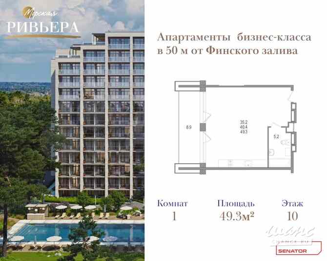 1-к квартира, 23.3 м², этаж 10/12 Зеленогорск - изображение 2