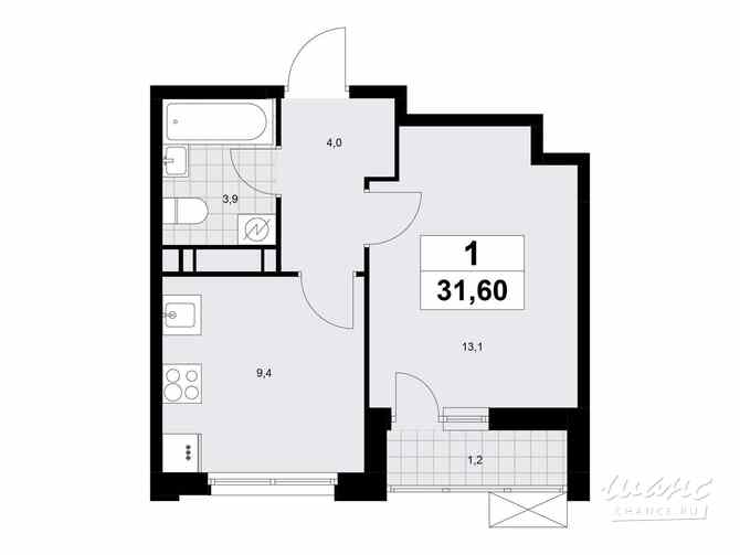 1-к квартира, 31.6 м², этаж 11/11 Коммунарка - изображение 3
