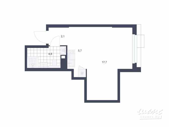 1-к квартира, 30.3 м², этаж 7/22 Коммунарка - изображение 3