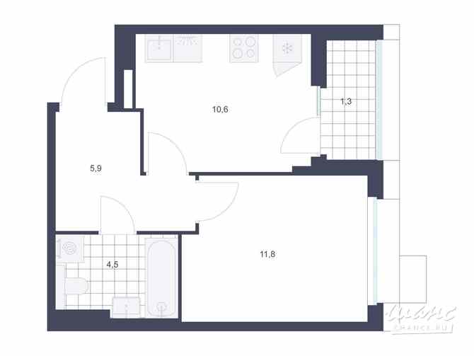 1-к квартира, 34.1 м², этаж 3/17 Коммунарка - изображение 3