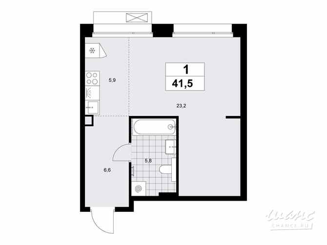 1-к квартира, 41.5 м², этаж 2/8 Москва - изображение 3