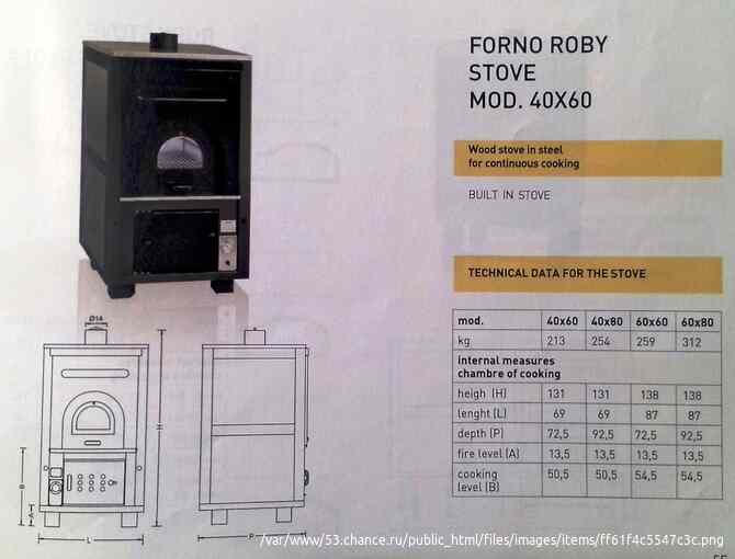Варочная дровяная печь с духовкой Roby 40x60 (Италия). Санкт-Петербург - изображение 5
